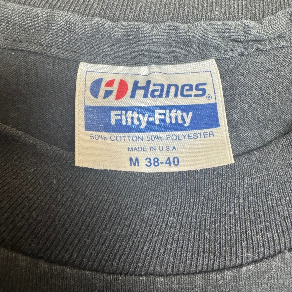 Vintage Hanes 50/50 T-Shirt Black‎ S/m Florida Colorful Single Stitch 90s Surf - Picture 3 of 6